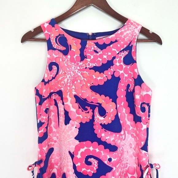 Lilly Pulitzer Donna Romper in Rare Ikat Blue M’ocean Octopus Print Size 0 - Picture 4 of 11